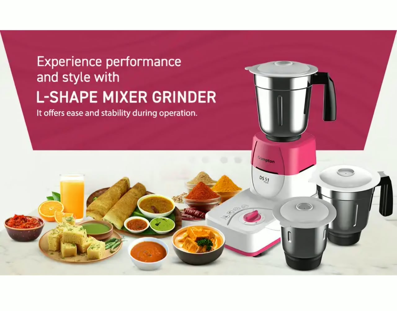 Crompton Diva 500w mixer grinder with 3 jars(2 years warranty) - Image 2